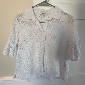 White Madewell eyelet top